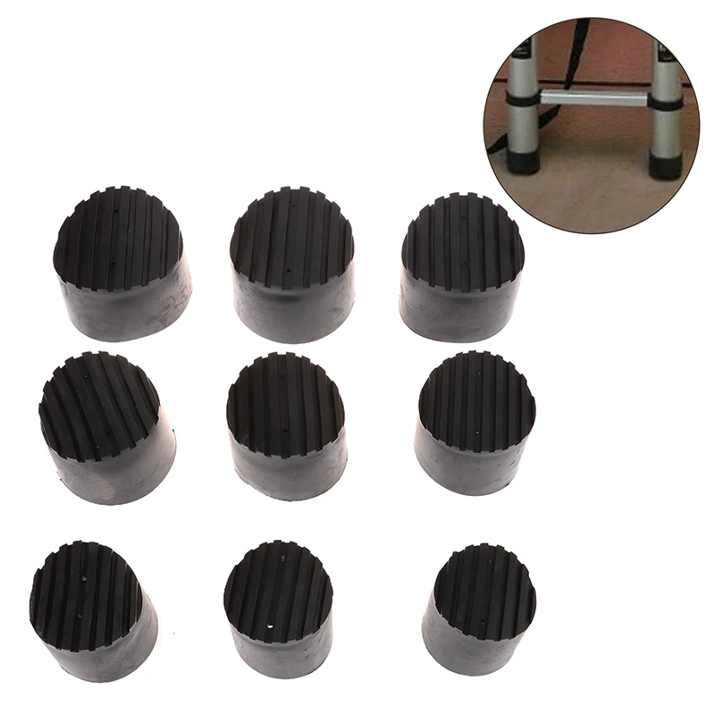 

2 Pcs Round Ladder Foot Mats Universal Replacement Boots Round Feet Rubber Extend Telescopic Ladder Cover Component