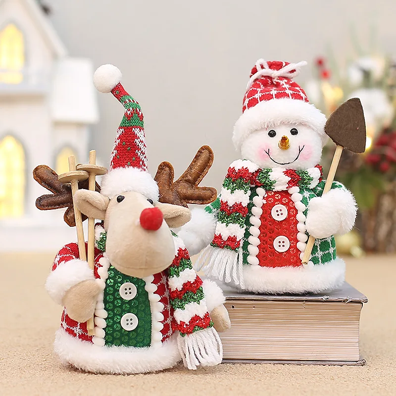 Cute Santa Claus Snowman Elk Doll Children Xmas Gift Xmas Tree Plush Ornaments Home Chirstmas Decorations Party New Year Navidad - Image 3