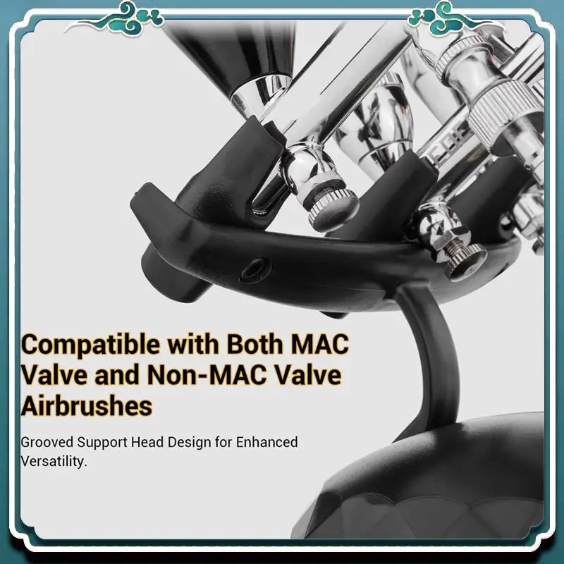 

Сверхмощный держатель для аэрографа премиум-класса для 3 аэрографов — прочная черная опорная подставка для инструментов и аксессуаров для аэрографов