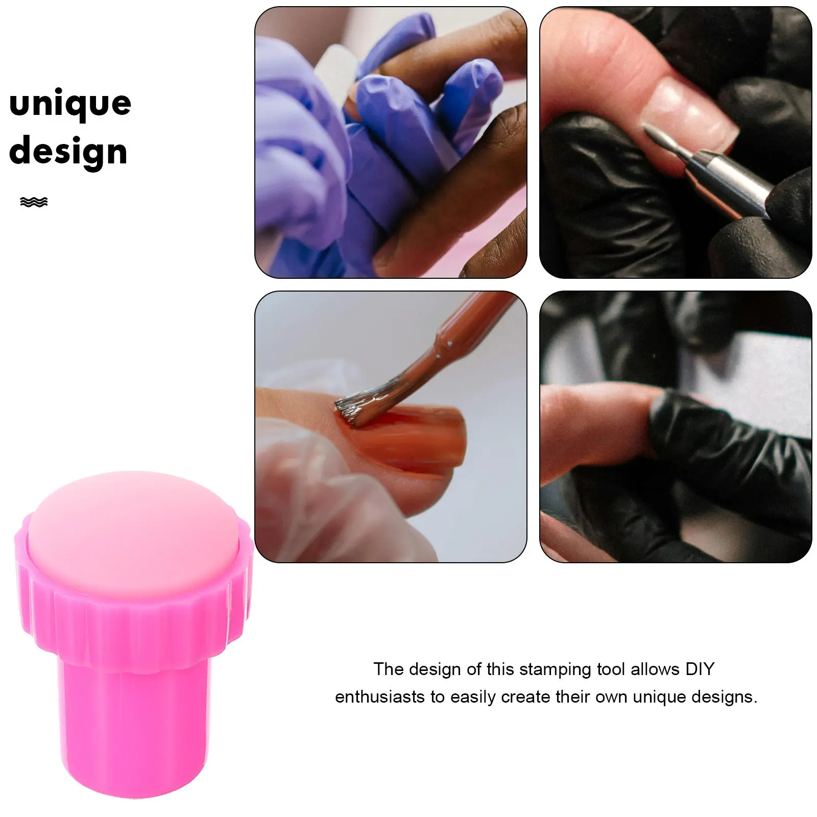 

Набор из 4 силиконовых штампов для ногтей: профессиональный инструмент для точного стемпинга, французского дизайна и маникюра в салоне