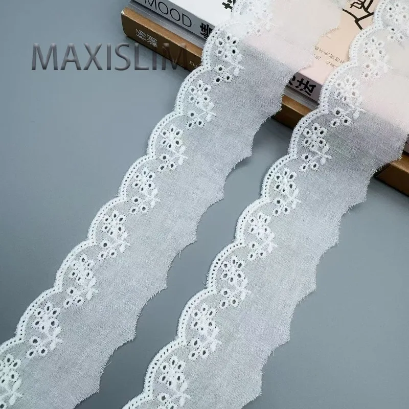 4.3cm Cotton Embroidery Lace DIY Home Sleepwear Children's Clothing Skirt Edge Cuff Clothing Accessories in Stock