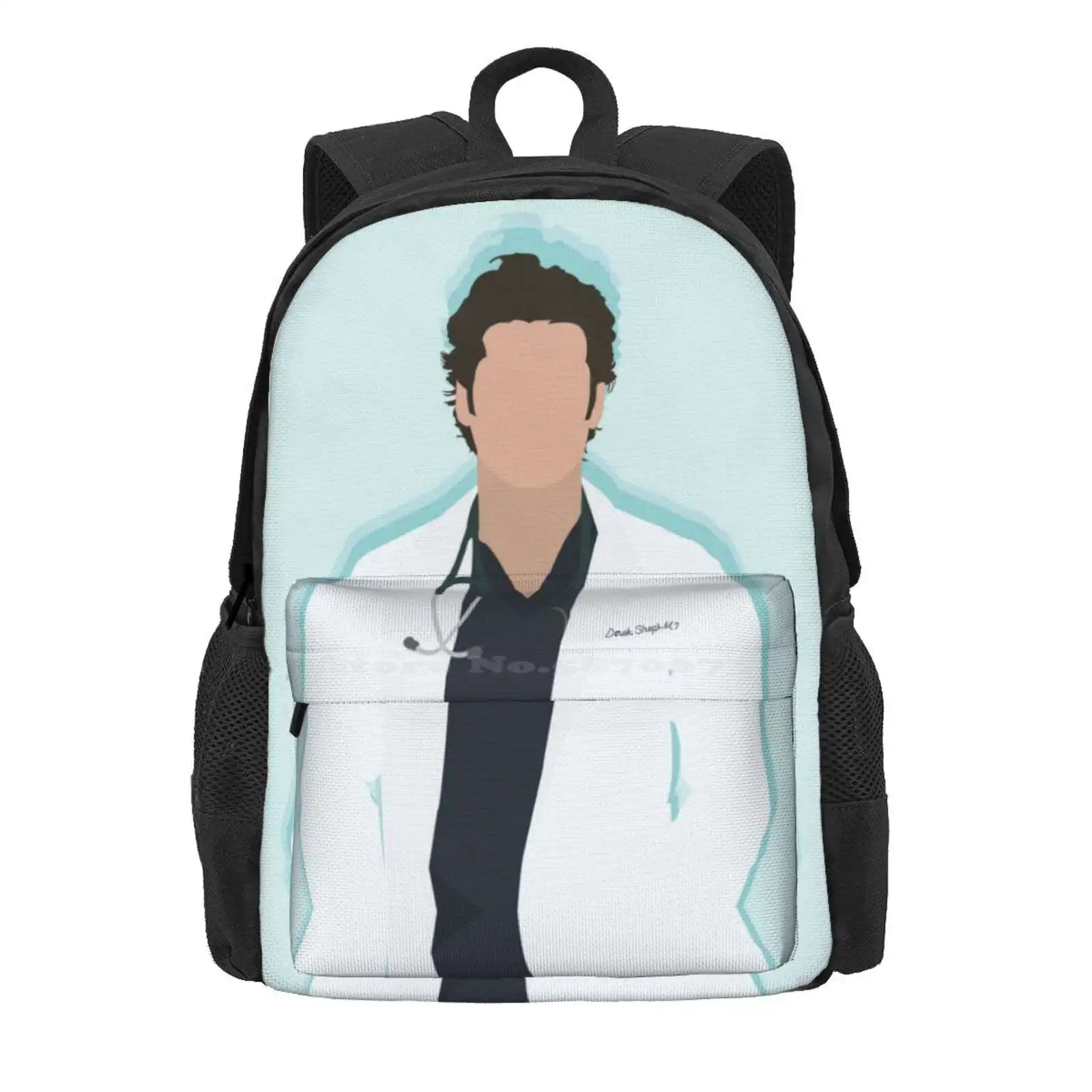 Derek Shepherd Hot Sale Schoolbag Backpack Fashion Bags Greys Anatomy Meredith Grey Derek Shepherd Mcdreamy Mcsteamy Cristina