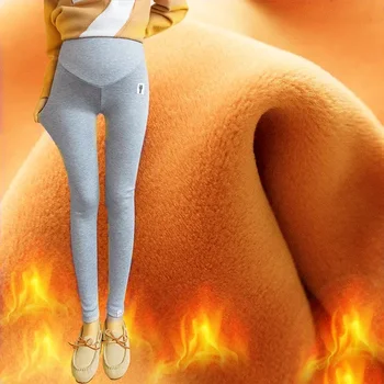 임산부 슬림 펜슬 팬츠, 출산 스키니 레깅스, 한국 패션, 두껍고 따뜻한 임신, 2024 가을, 겨울 