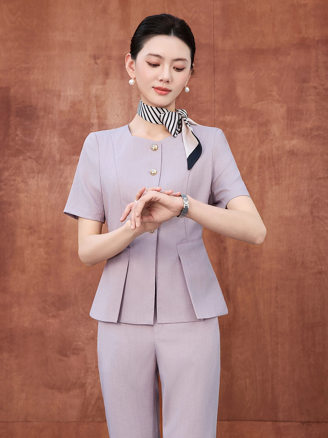 Professional Women's Summer Suit Set Jewelry Store Front Desk Reception Uniform Medical Aesthetic Plastic Surgery Club Beauty...