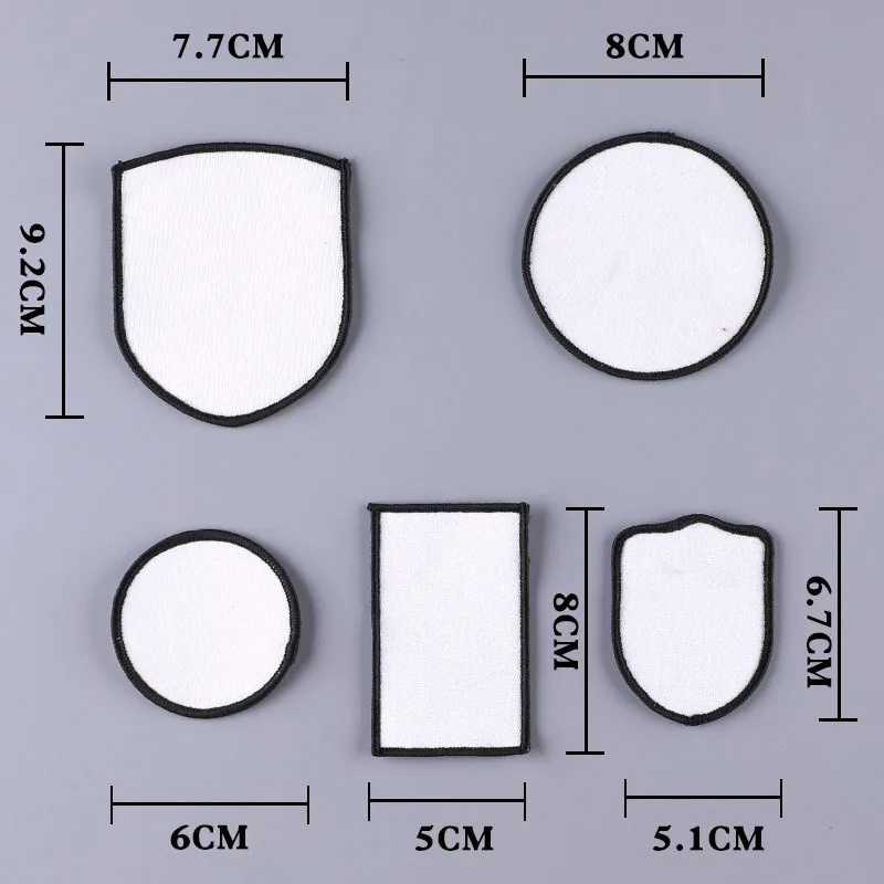 10PC Custom Print Logo Blanks Stickers Clothing Thermoadhesive Patch Sublimation Blank Products Patches for Clothes Iron On