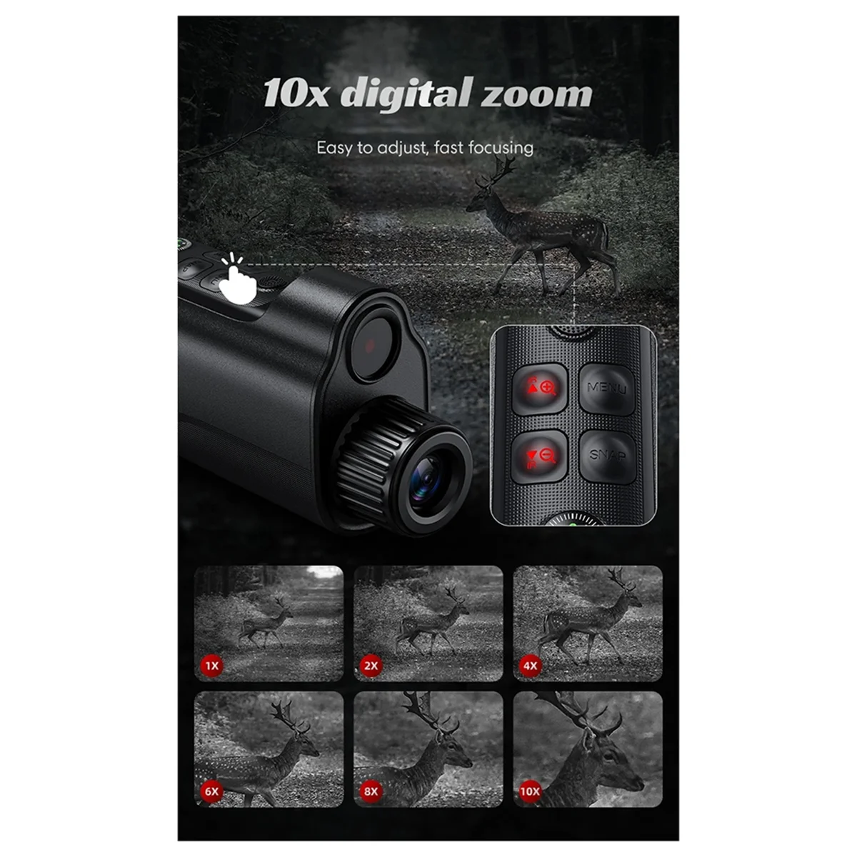 2025 + 2 Polegadas HD Câmera de Visão Noturna Digital Câmera de Visão Noturna Infravermelha Telescópio Monocular Câmera de Visão Noturna