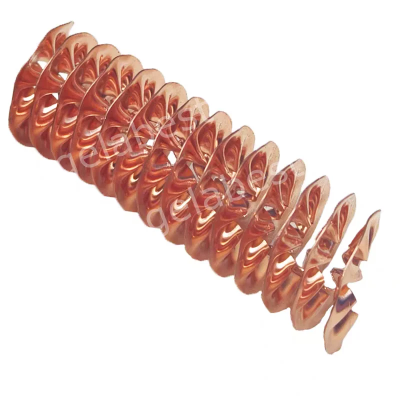 أنبوب زعانف النحاس T2 النحاس عالية الكفاءة زعانف تبديد الحرارة ID6-32mm الارتفاع 6 مللي متر أنبوب التدفئة الكهربائية الحلزونية 1 متر #1