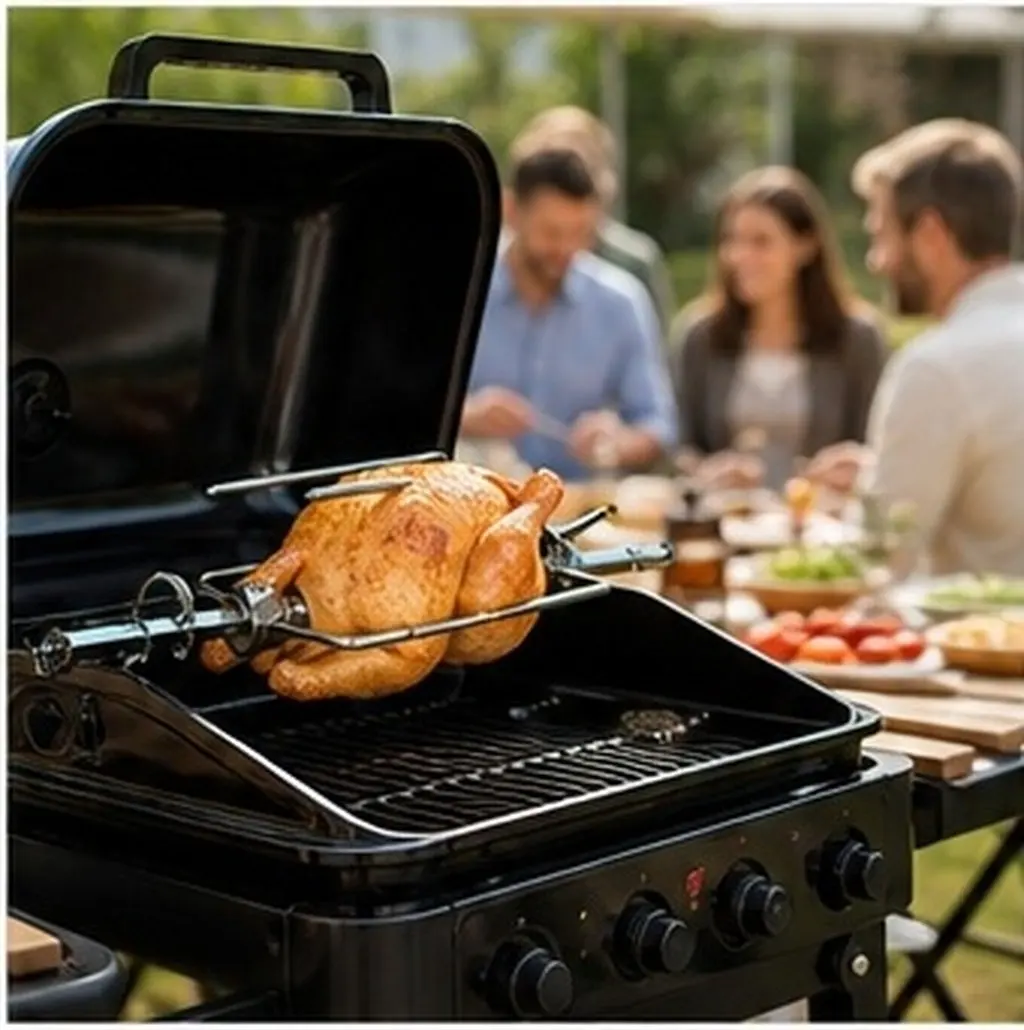 5Pcs Electric Roast Chicken Fork Set Bbq Fork Limit Sleeves Stable Grill Tool Set for Camping Outdoor Party Backyard Barbecue
