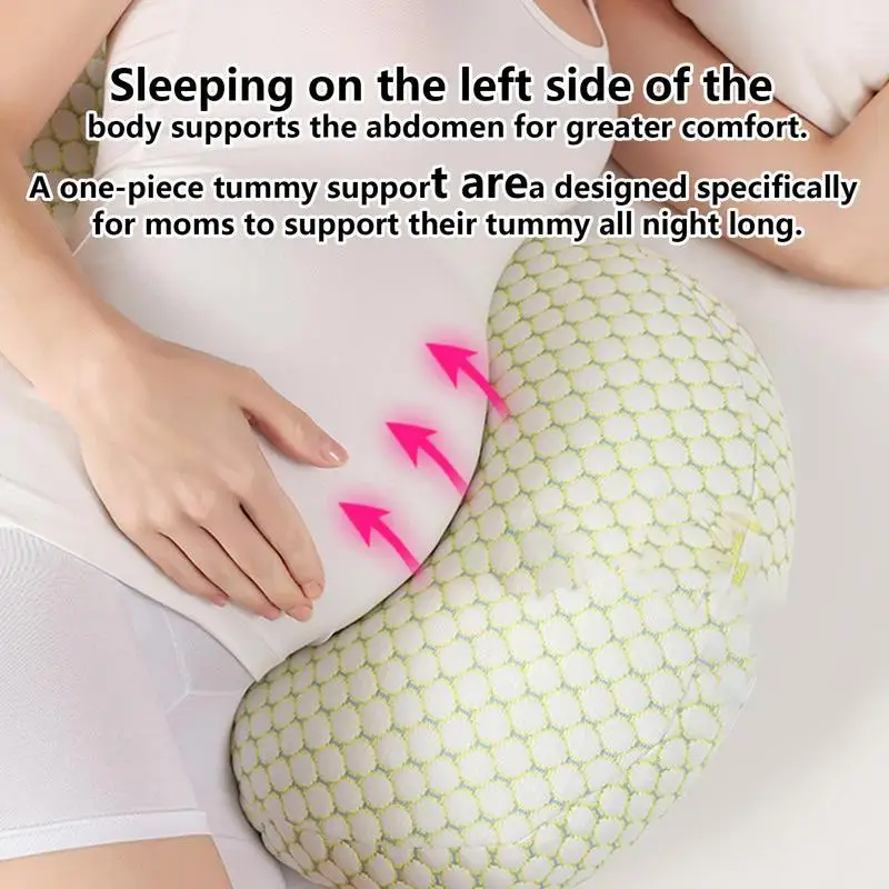 Almohadas de embarazo para dormir, cojín Lumbar en forma de U, soporte para el vientre, almohada de maternidad ergonómica