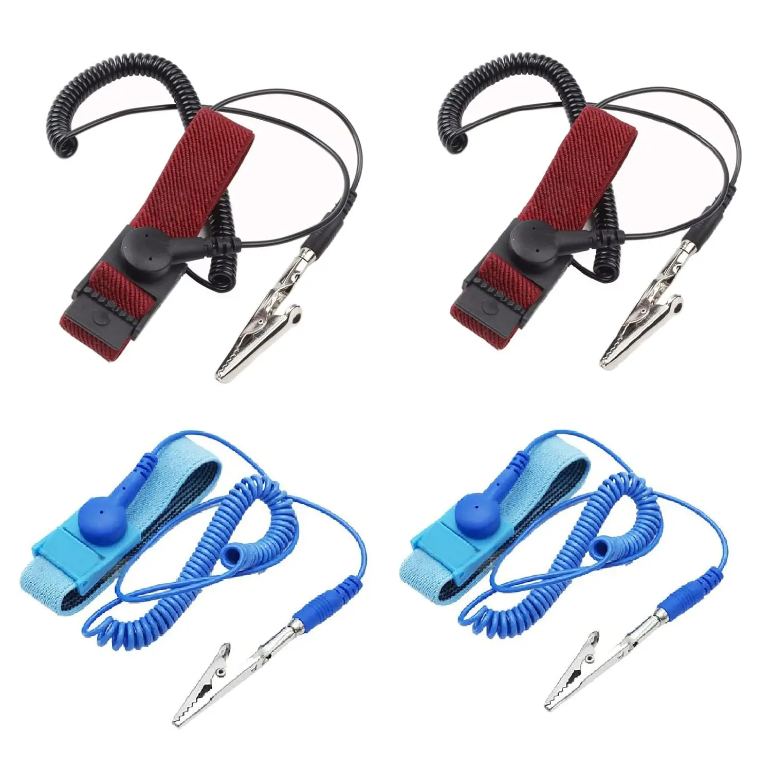 

ESD Wristbands, Adjustable Anti Static Wrist Band 4 Pack for Electronics Work