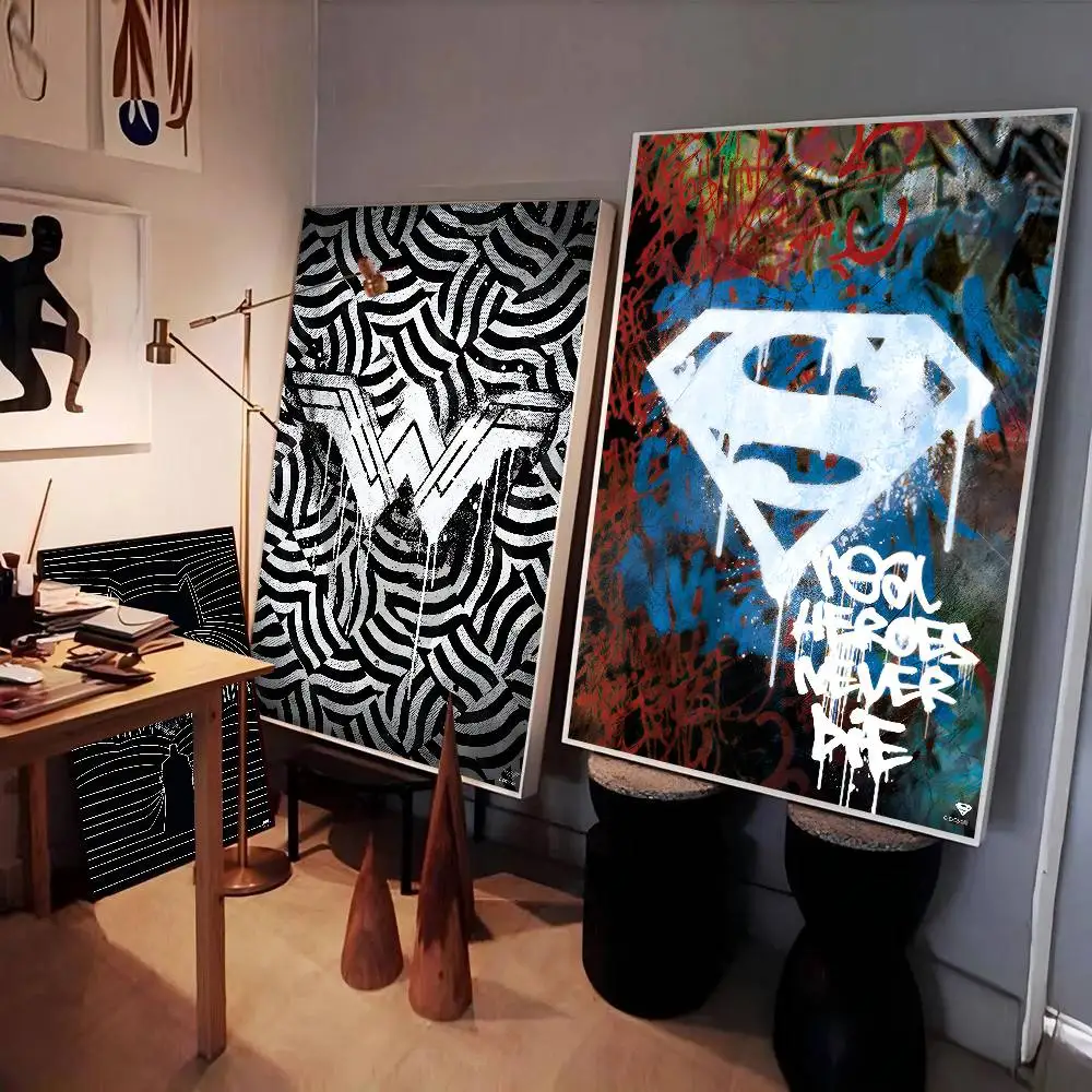 تيار مستمر بطل السوبر شعار ملصق ذاتية اللصق الفن مقاوم للماء ورقة ملصق مقهى بار غرفة جدار ديكور #4