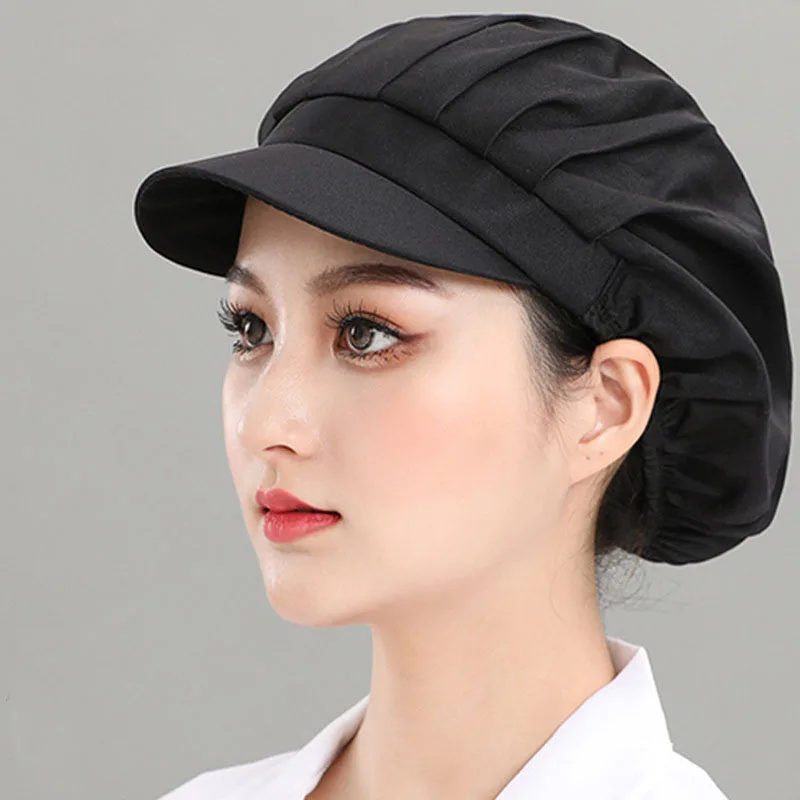 Both Sexes Workshop Cap Full Cloth Dust-proof Anti-Grease Fumes Cap Bar Restaurant Kitchen Cafe Bakery Waiter Chef Work Hats