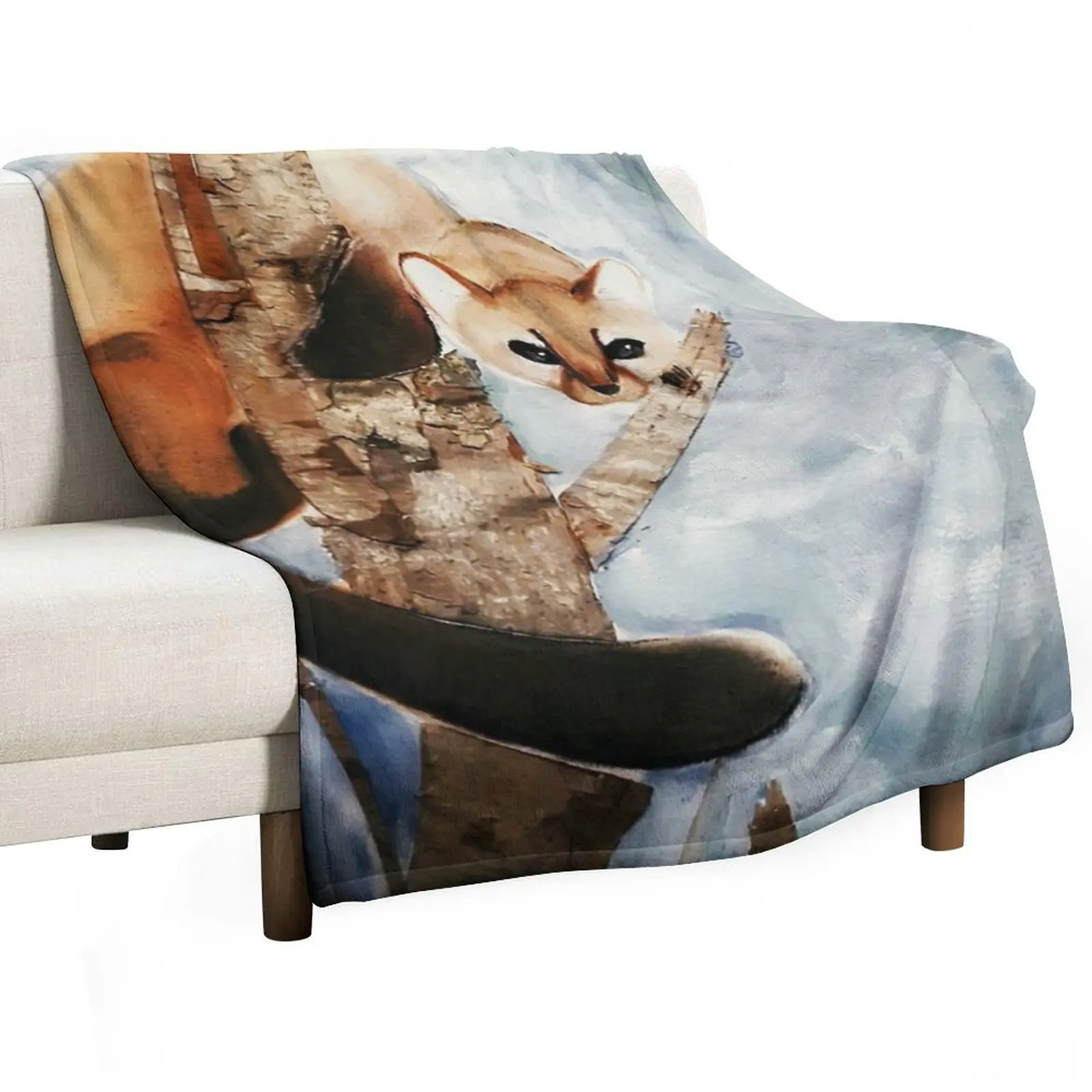 

The Pine Marten Throw Blanket Flannel Heavy Bed covers Blankets