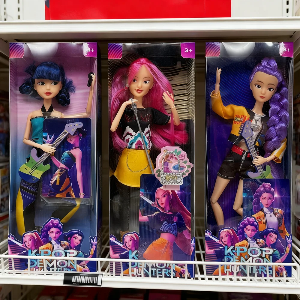 مجموعة مجسمات الفينيل Kpop Demon Hunters Rumi & Mira Zoi - دمى شخصيات الرسوم المتحركة مع قناع هدية لطيفة لعيد الميلاد وعيد الميلاد