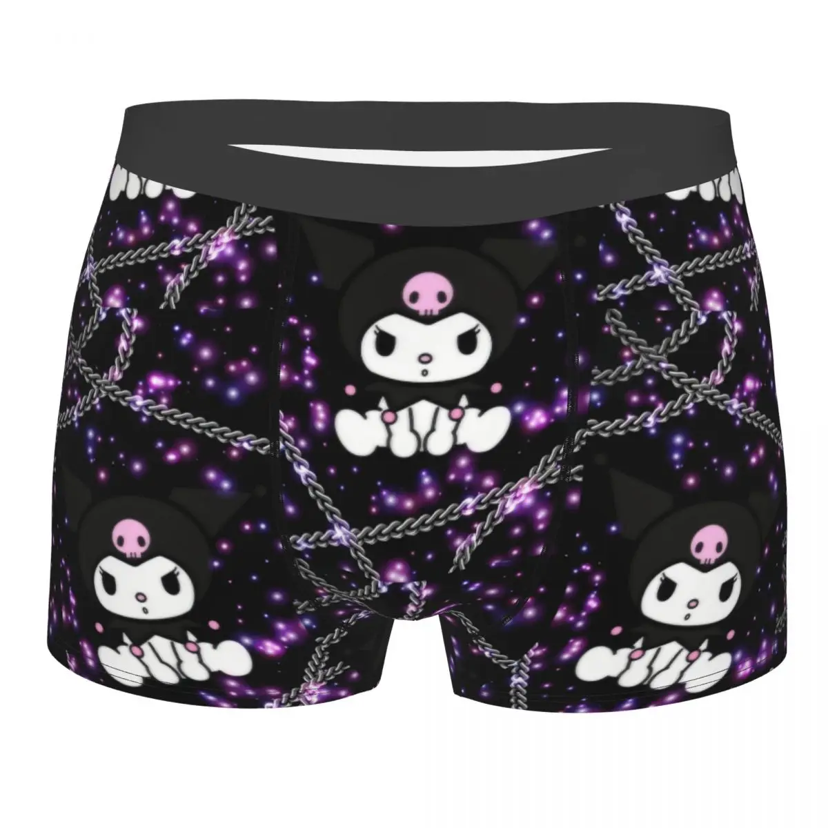 Custom Kuromi Sanrio Anime Underwear Male Print Boxer Shorts Panties Briefs Soft Underpants