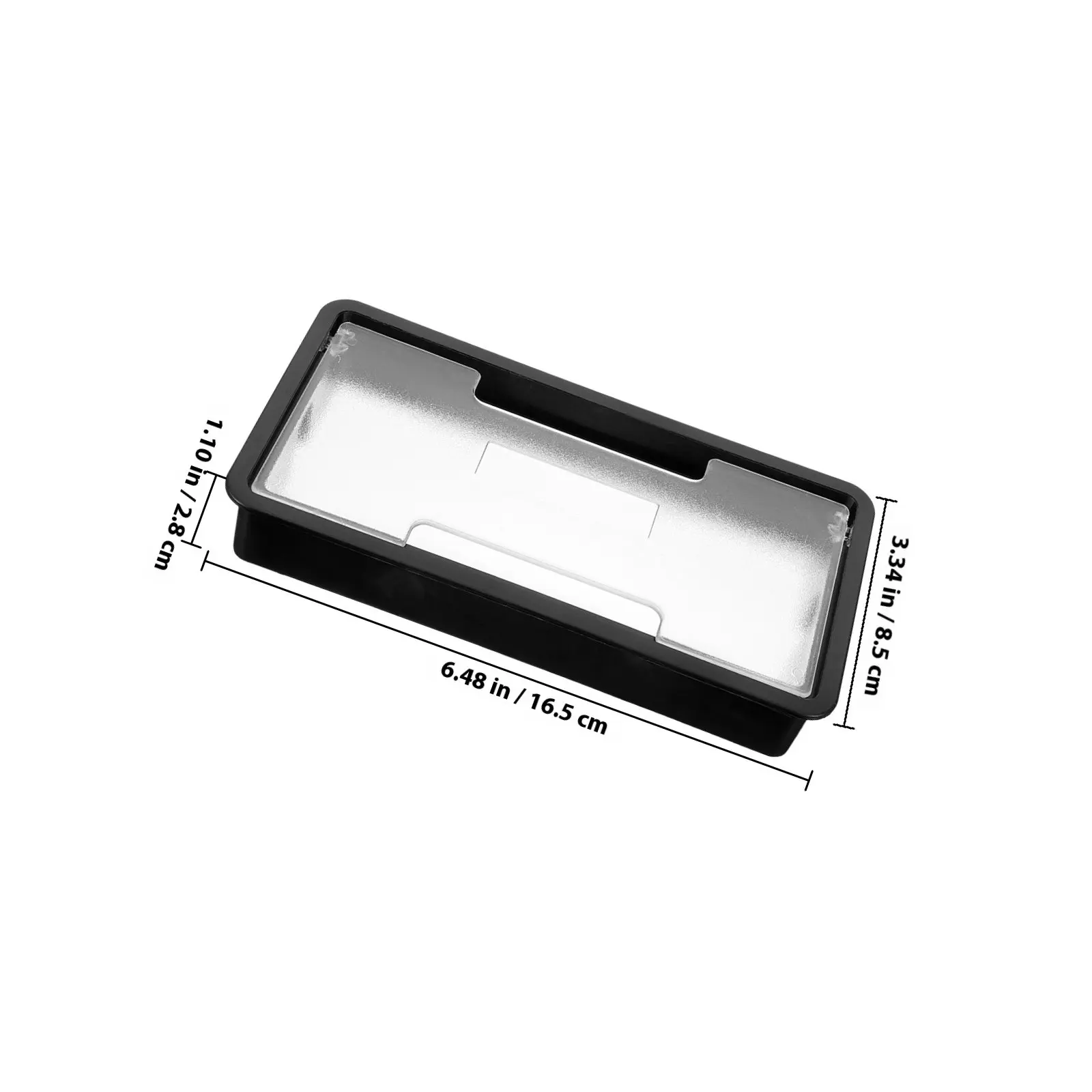 2Pcs Rectangular Cable Hole Cover Plastic Desktop Wire Hole Plug for Desk Organization Sleek Design Large Capacity Easy