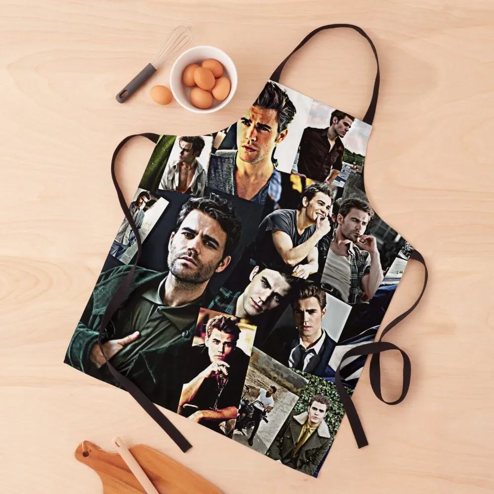 

paul wesley Apron barber men Women's Kitchen Cute Kitchen Accessories Dress Apron