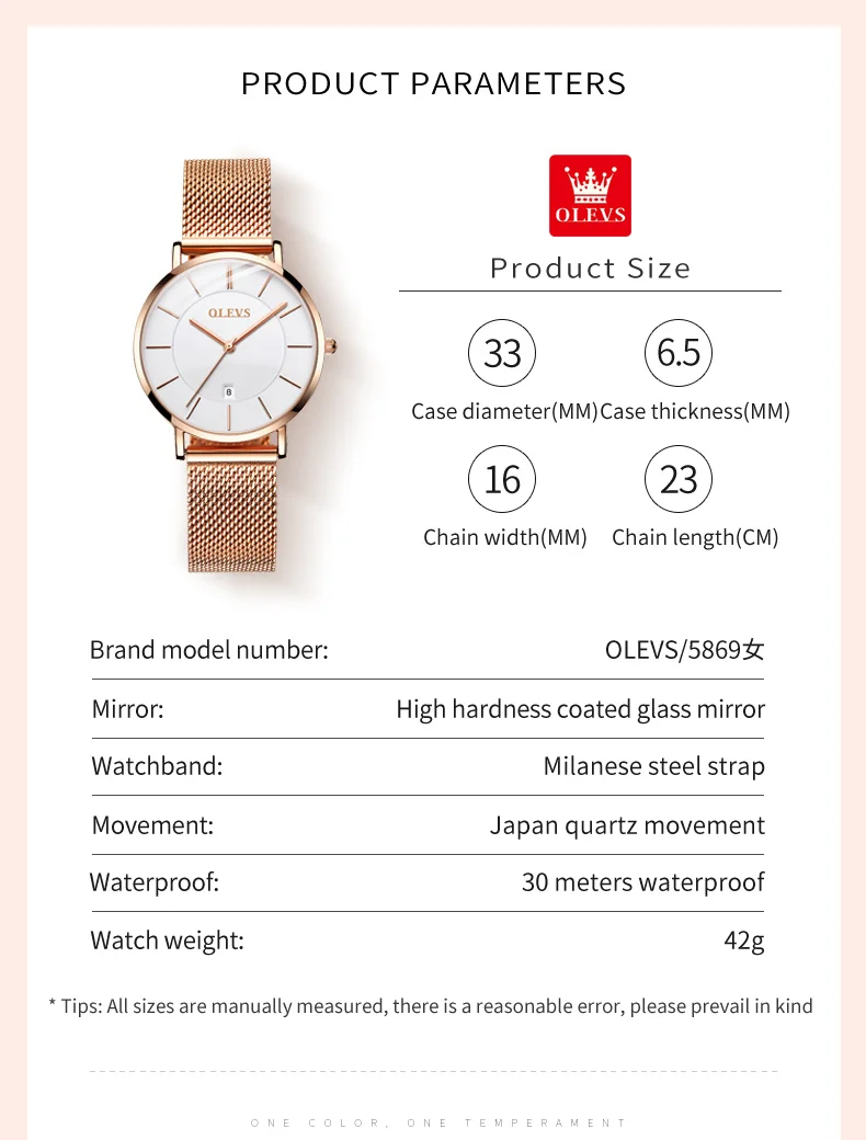 OLEVS Watch Women Rose Gold Top Brand Luxury JAPAN Movement Quartz Ultra Thin Ladies Watch Calendar Date Necklace Watch Set