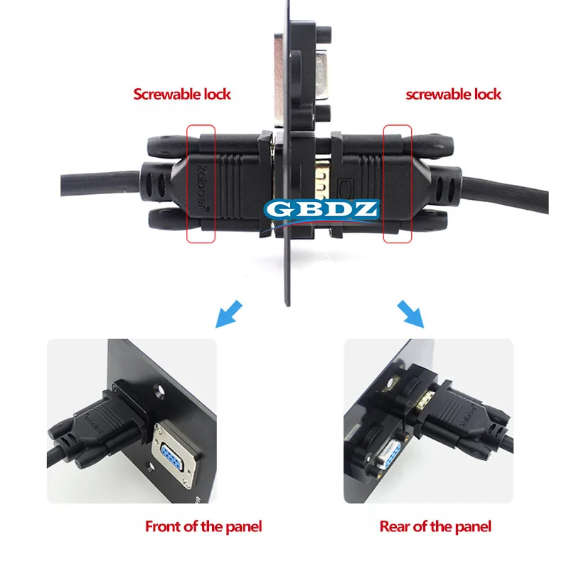 

Type D DB9/15 Industrial Data Head RS232 Interface Male/ Female Seat Docking Connector Audio 86 Panel Mount 15 Pin VGA Socket
