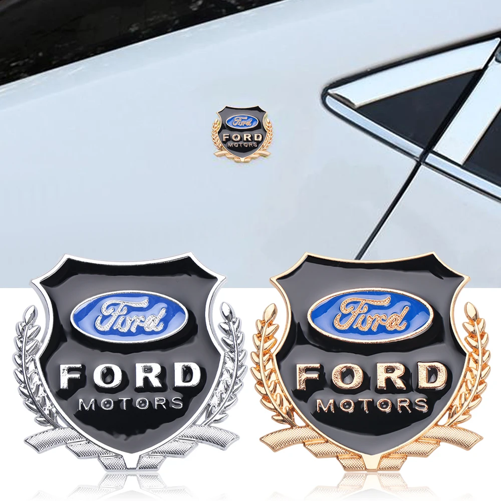 3D Metal Car Badge Body Trunk Sticker Auto Window Refit Decal Accessories For Ford Ranger Focus Kuga Mustang MAX Transit Mondeo