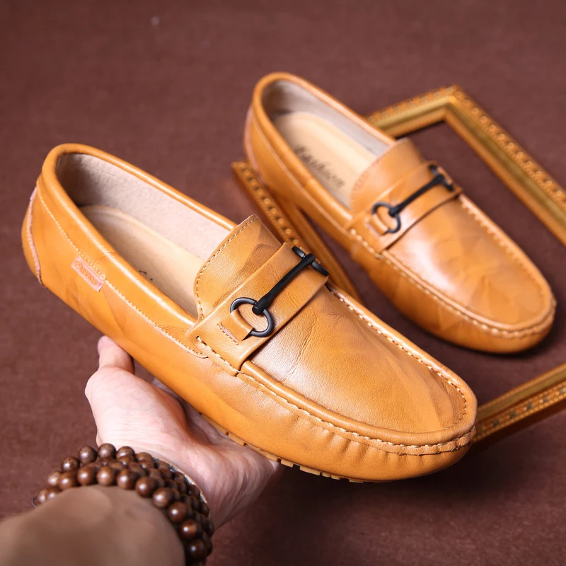 Durable Mens Driving Shoes Leather Classic Designer Penny Loafers Men Casual Shoes 2024 Man Moccasins Slip On Flats Men's Shoes