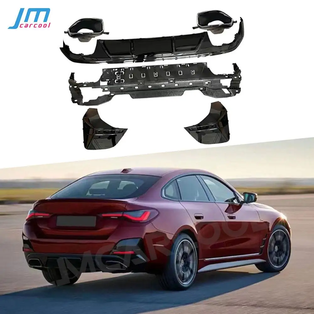 

ABS Rear Diffuser Bumper Lip Guard for BMW 4 Series G26 425i 430i M Sport Sedan 2021+ Rear Lip Exhaust Pipe Tips Accessories