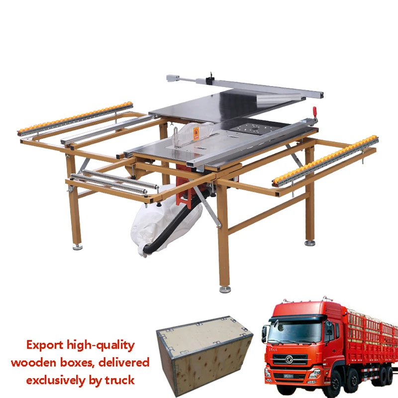 WJ-80 Woodworking Push Table Saw Dust-Free Saw Full Set of Precision Multi-function Foldable Push Saw Table Wood Cutting Machine