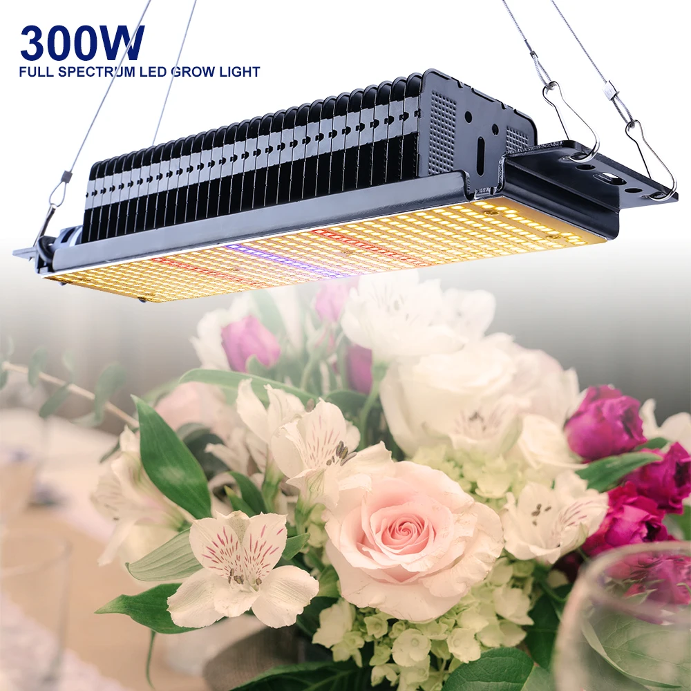 300W Full Spectrum Led Grow Light Plug-and-Play 465pcs SMD2835 Plant Lamp