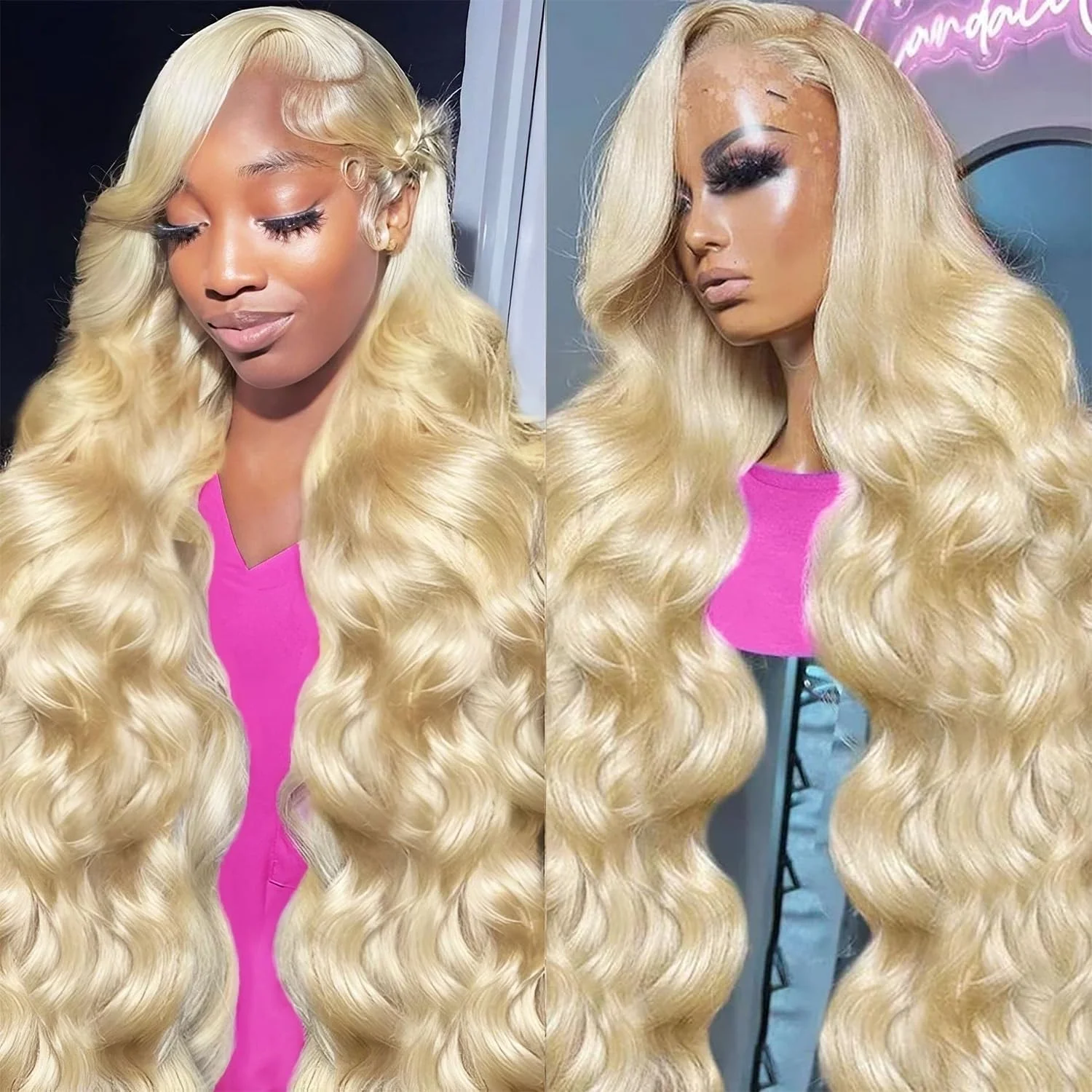 

46 дюймов Медовый Блондин 13x6 Прозрачный 613 HD Парик Фронта Шнурка Бразильский 13x4 Объемная Волна Предварительно Сорванные Парики Фронта Шнурка Человеческие Волосы