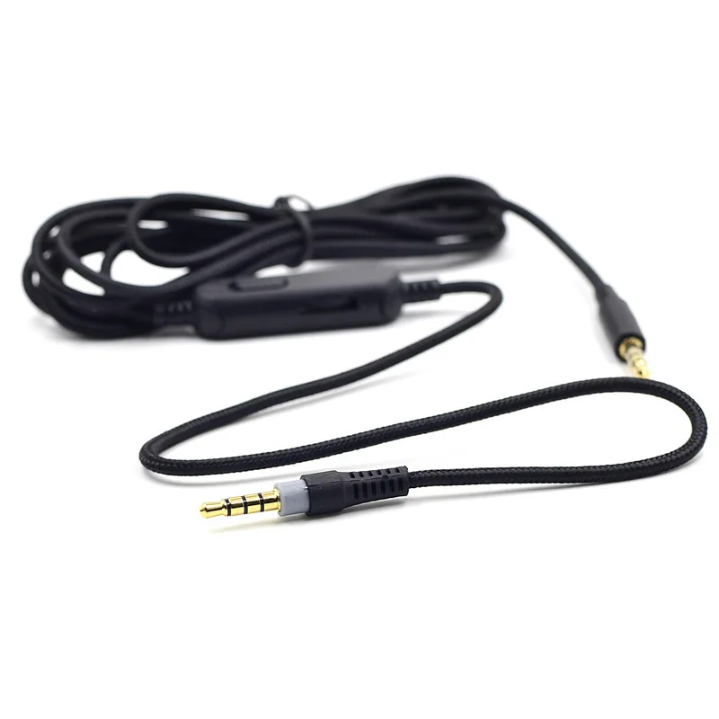 Adjustable Volume 3.5mm Male to Male Audio Cable Compatible With HyperX Cloud Alpha Skyline Gaming Headphone Replacement Wire