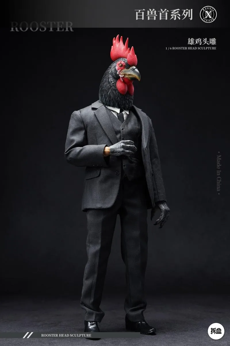 MOSTOYS MS2401 1/6 Scale Beast Head Series Male Soldier Chicken Head Carving Model For 12 Inch Action Figure Body Dolls Gifts