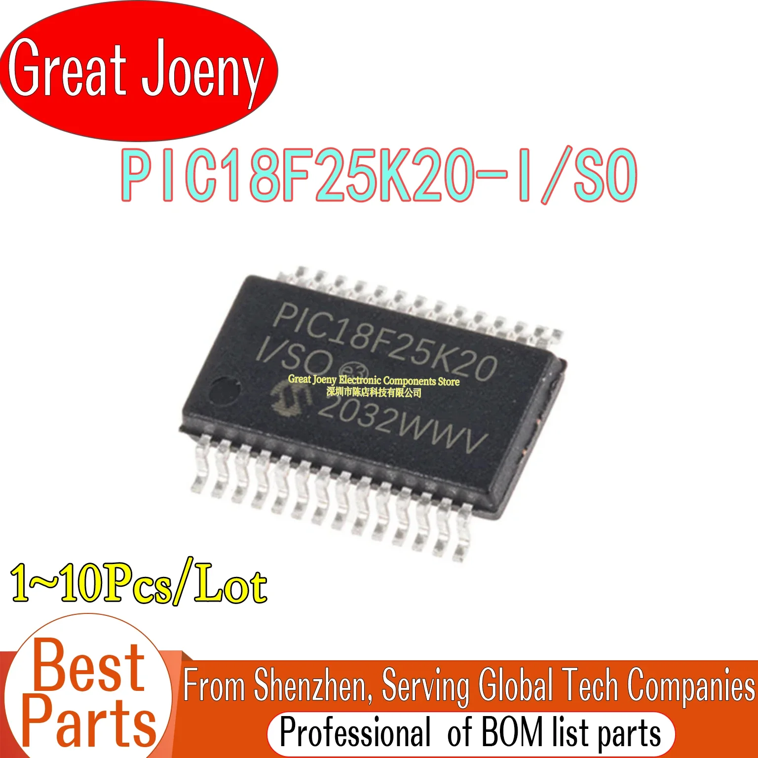 

100% New PIC18F25K20 PIC18F25K20-I/SO IC MCU Chipset SOP-28 Bulk Best Price