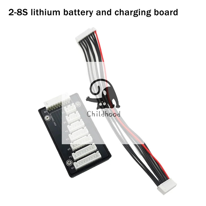 บอร์ดชาร์จแบตเตอรี่ลิโพ 2-8S พร้อมอะแดปเตอร์ขยายการชาร์จแบบขนานสำหรับแบตเตอรี่ลิโพ RC