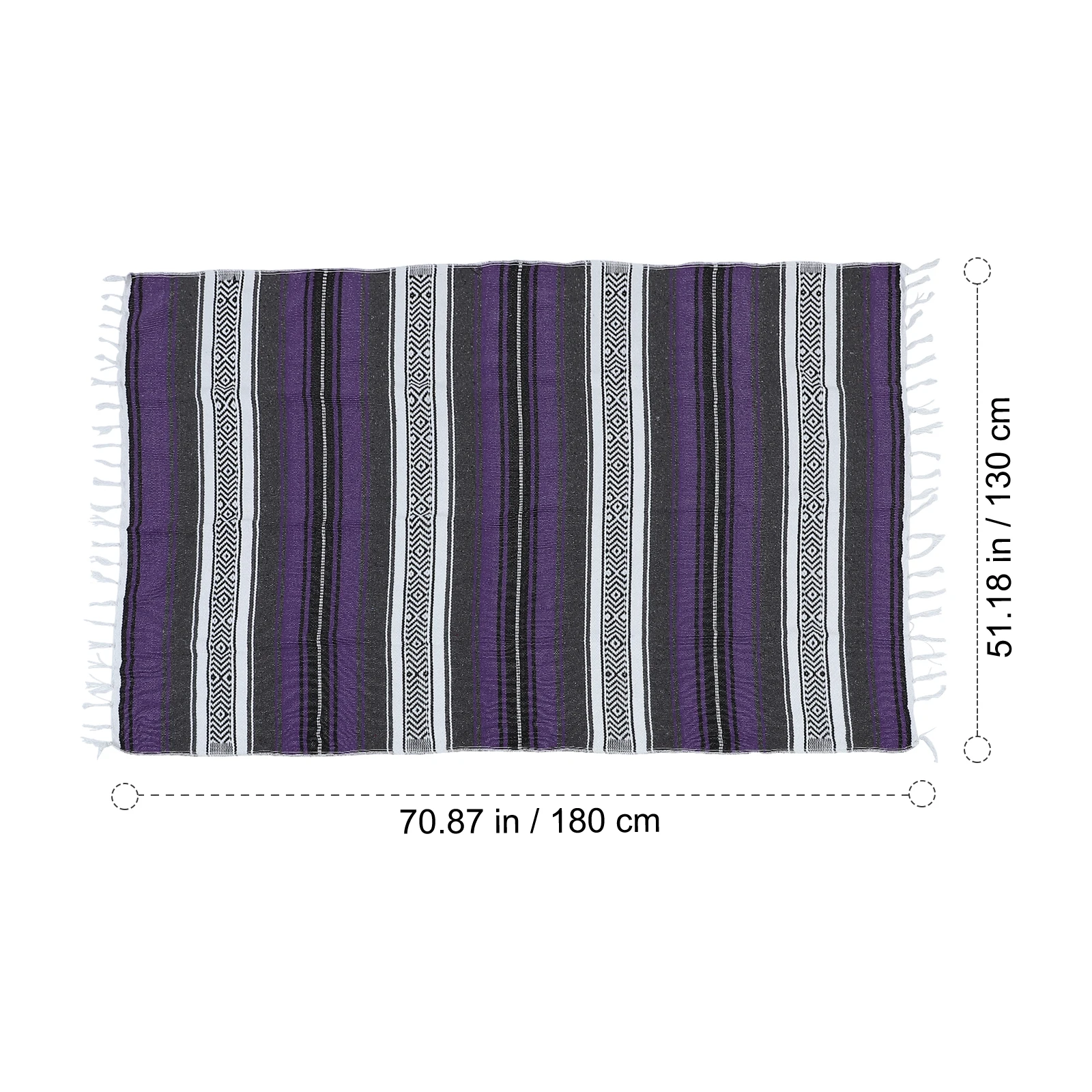 

Jacquard Shawl Soft Cozy Blanket Yoga Mat Woven Mexican Sofa Throw Polyester Cotton Thick Vibrant Color Living Room Bedroom