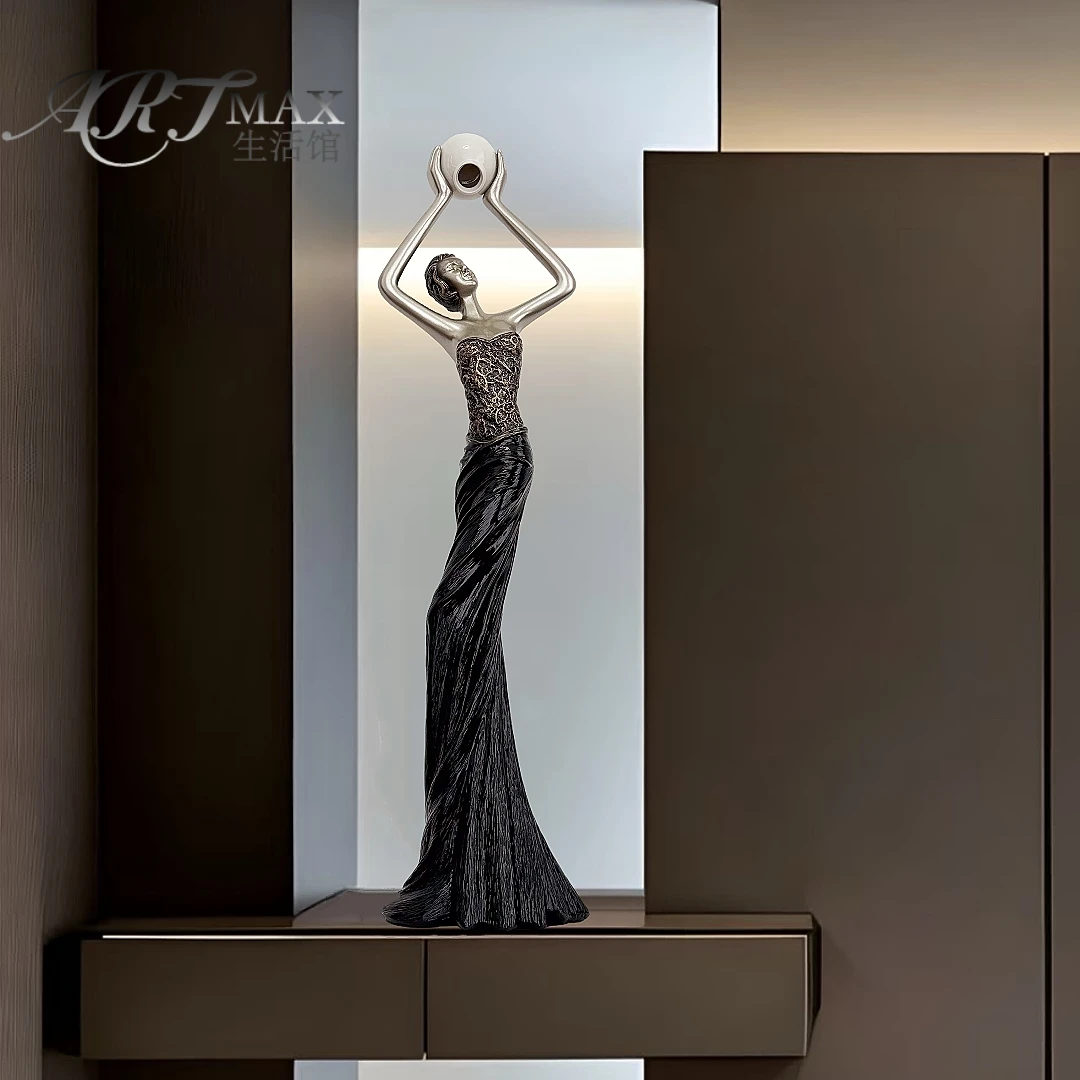 

Sophisticated Elegant Lady Home Decoration Craft, High-End Light Luxury Art for Entrance & Living Room home decor