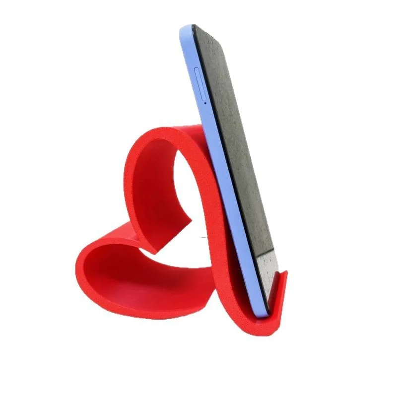 Minimalist Heart Phone Holder 3D Printed Portable Desktop Stand Romantic Valentine's Day Home Decor