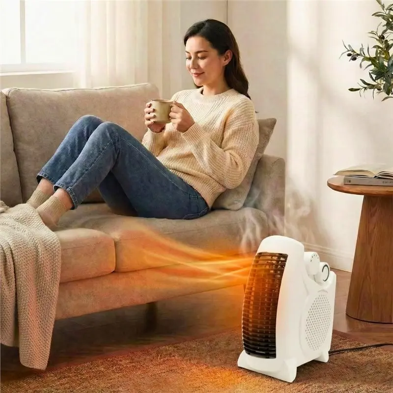 

【GARMENT】Electric Space Heater Portable Heater Adjustable Thermostat Compact Fan Heater For Home Use With Dual Heat Settings EU