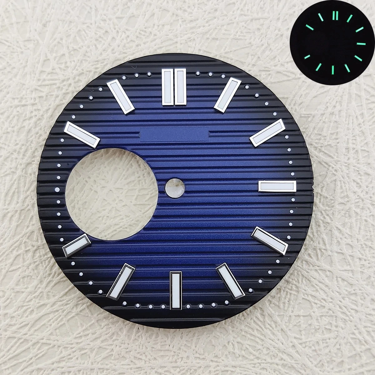 หน้าปัดนาฬิกา NH38 29.8มม. ywl เคลื่อนไหวอัตโนมัติแบบ NH38หน้าปัดสีเขียวเรืองแสงอุปกรณ์เสริมนาฬิกาหน้าปัดสแตนเลส