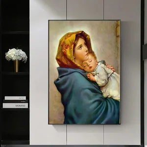 HD Canvas Poster Print para decoração de casa, escandinavo, minimalista arte da parede, católica, cristã, Santo Jesus, sala, quarto 8 principais vendas poster católico - №3