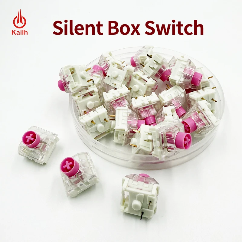 

Kailh Box Silent Pink Switch Mechanical Keyboard Switch Office Waterproof And Dustproof Linear SMD MX 3Pin Switchs Hot Swap
