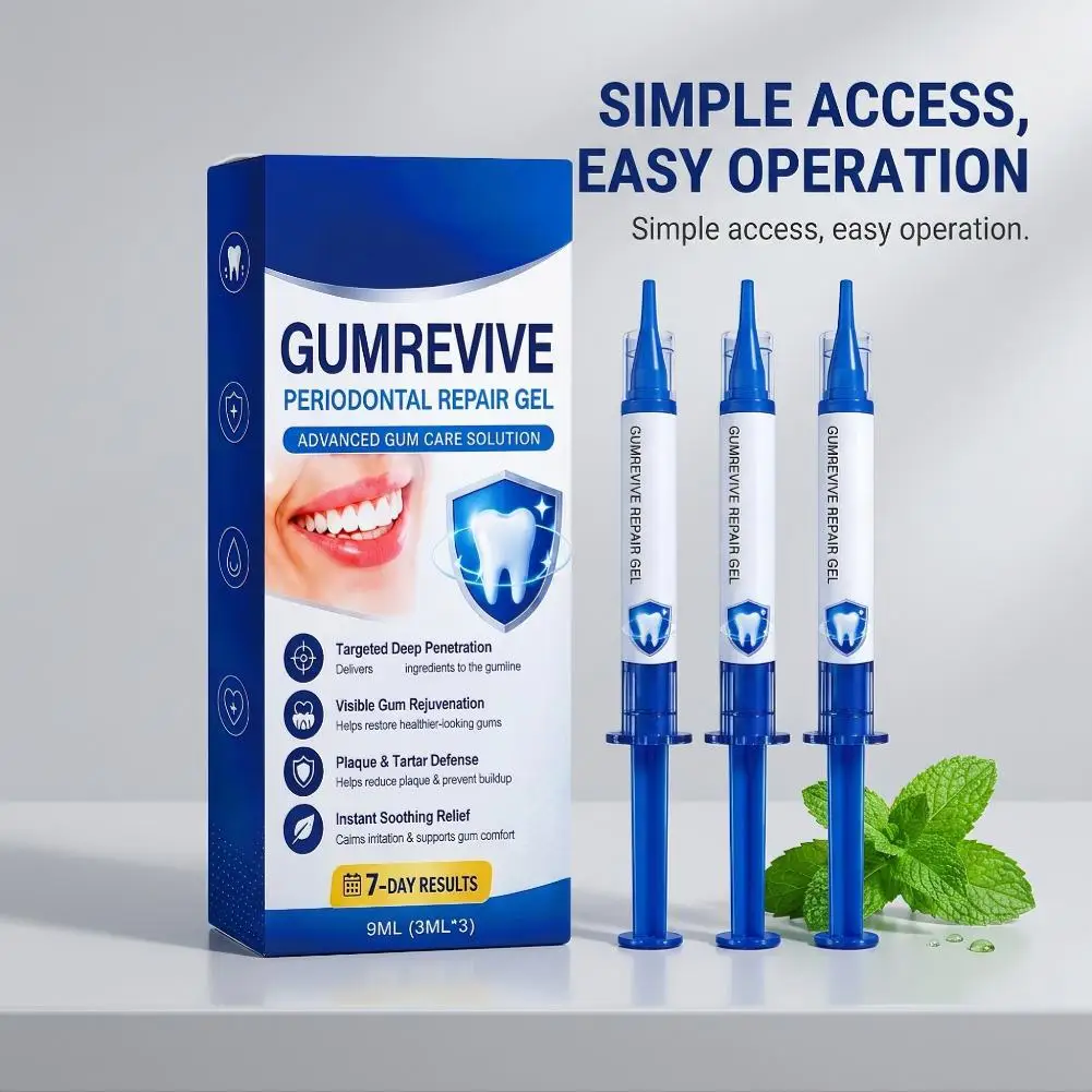 New GUMREVIVE Periodontal Repair Gel Advanced Instant Needle Tube Gum Gel Reduce Plaque Tartar Deep Gum Restoration Dental Care