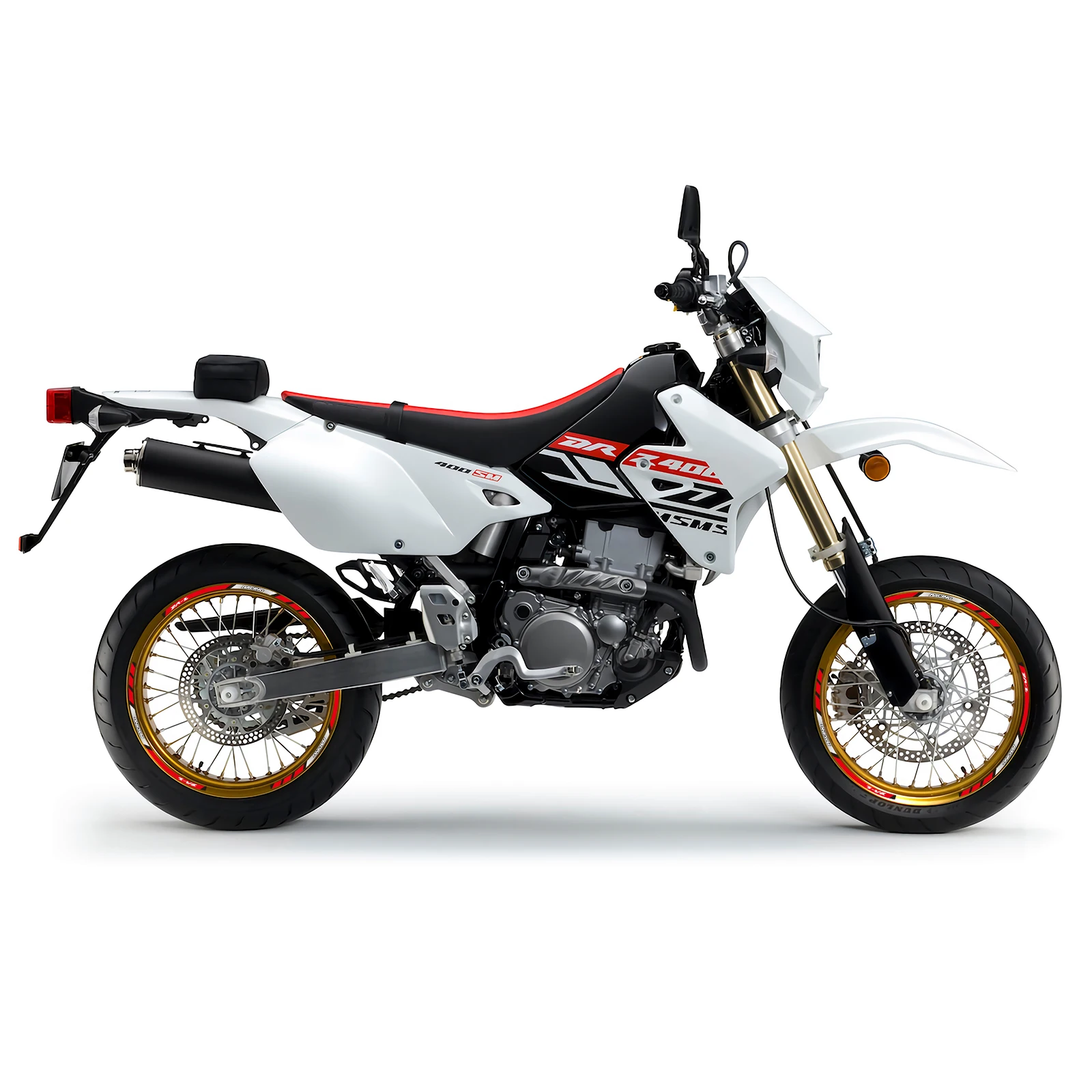Motorcycle DRZ Wheels Stickers Rim Tire Decorative Decals Reflective Stripe Set For Suzuki DRZ DR-Z400SM DRZ 400SM DR-Z4SM - view 5