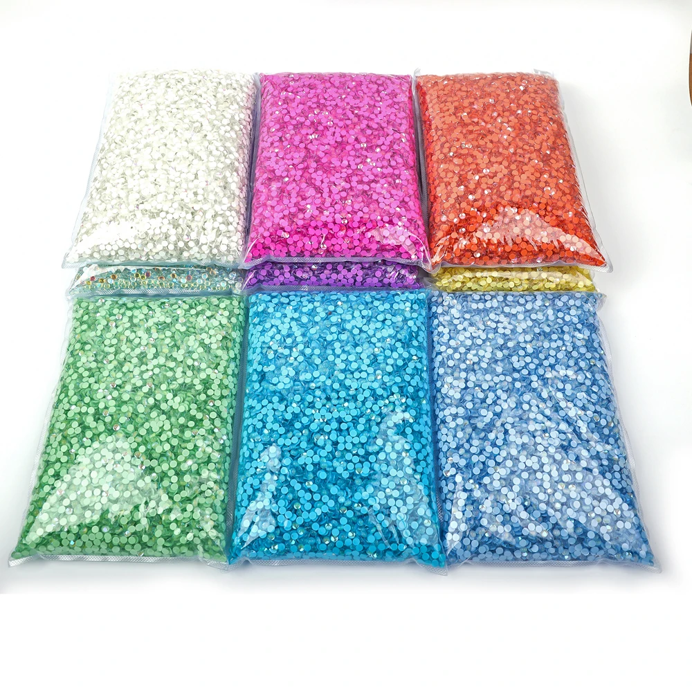 10gram mix Sizes Fluorescence Glass Nail Art Rhinestones Decorations SS6-30 Crystal Strass