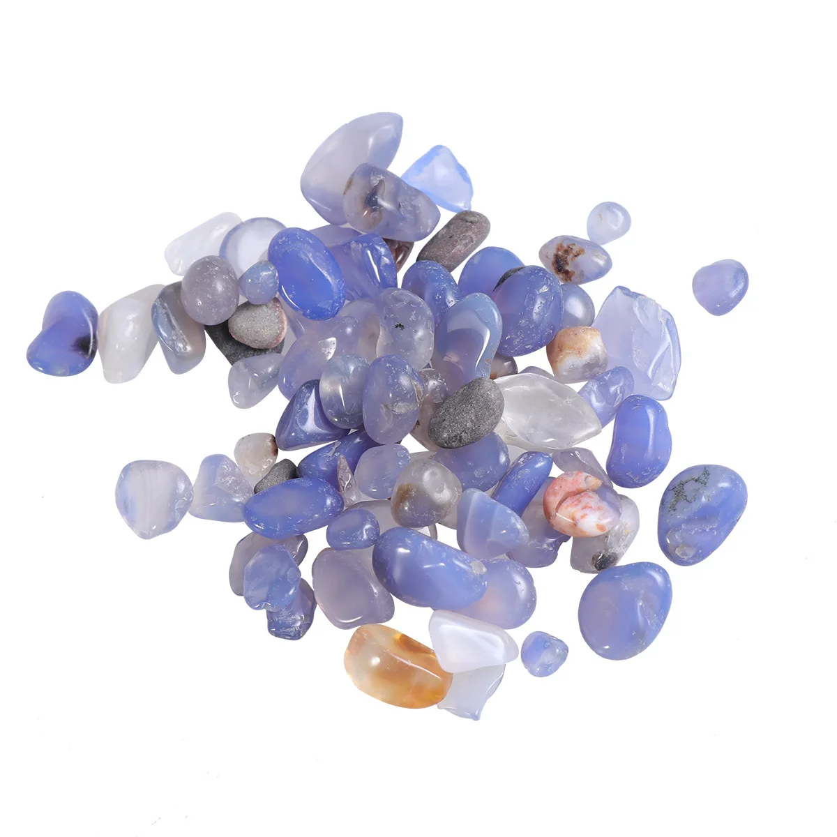 

2Packs Blue Agate Natural Tumbled Crystal Chips Gravel for Fish Tank Aquarium Plant Pot Succulents Home Garden