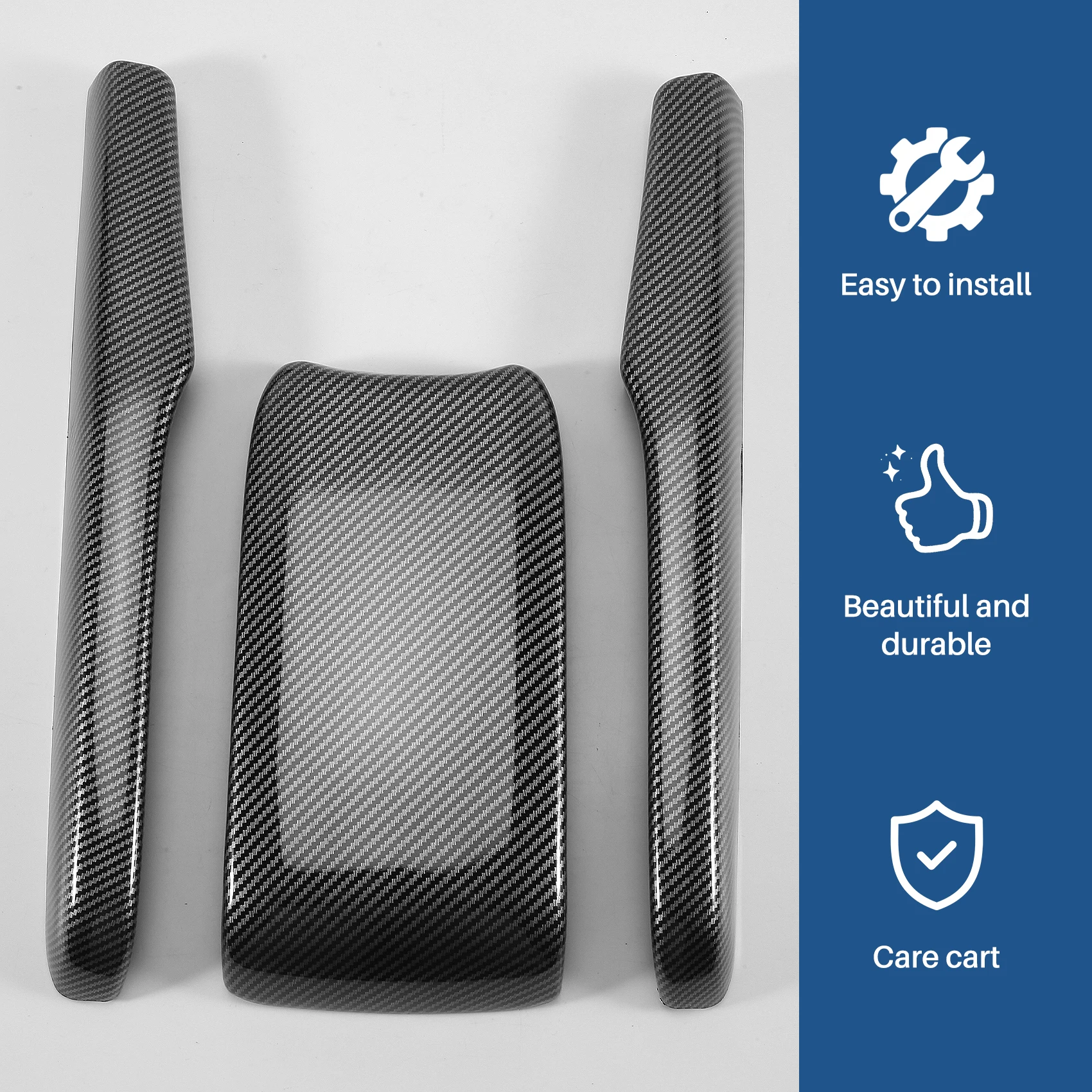 ASMA-Armrest Box Protective Covers Carbon Fiber Car Central Armrest Decorative Modification For Honda Civic 10Th 2016 2017 2018