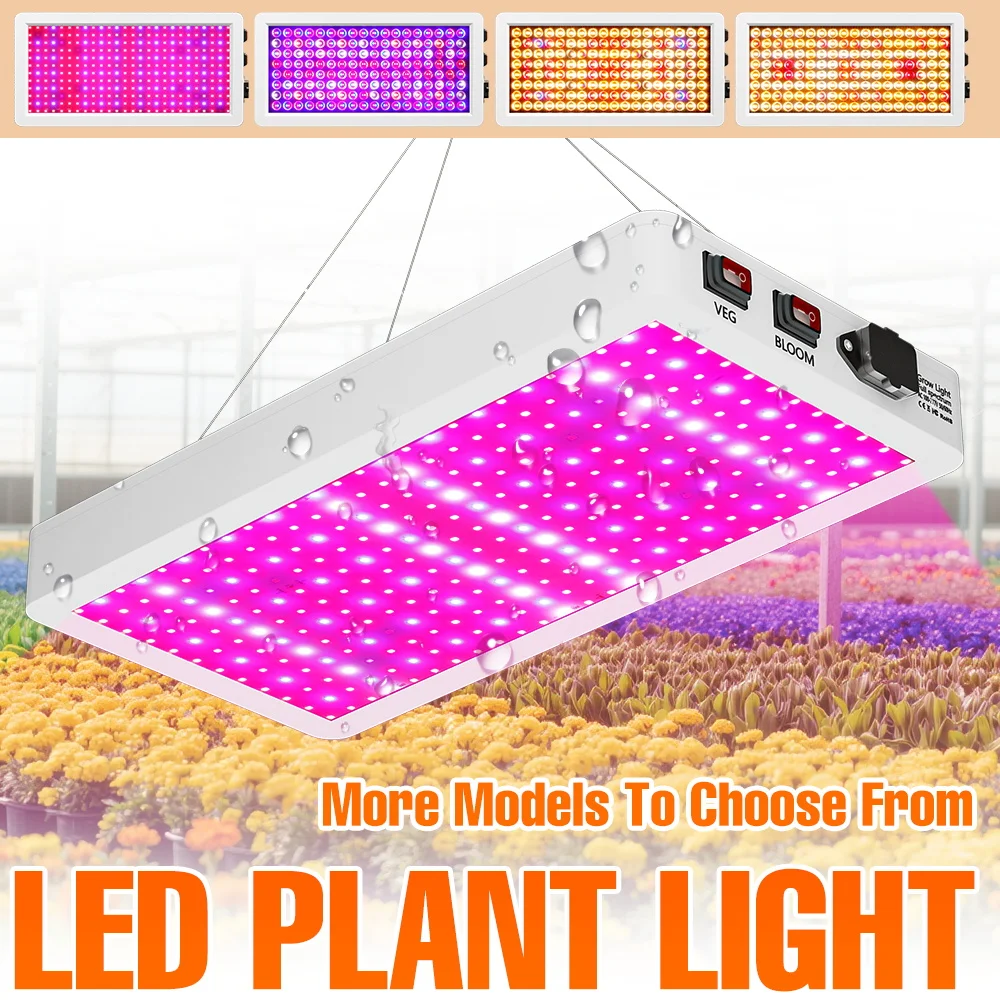 2000W LED Plant Grow Light Full Spectrum  IR UV Potted Fill Lighting Greenhouse Tent Succulent Fruit Hydroponic Cultivation Lamp