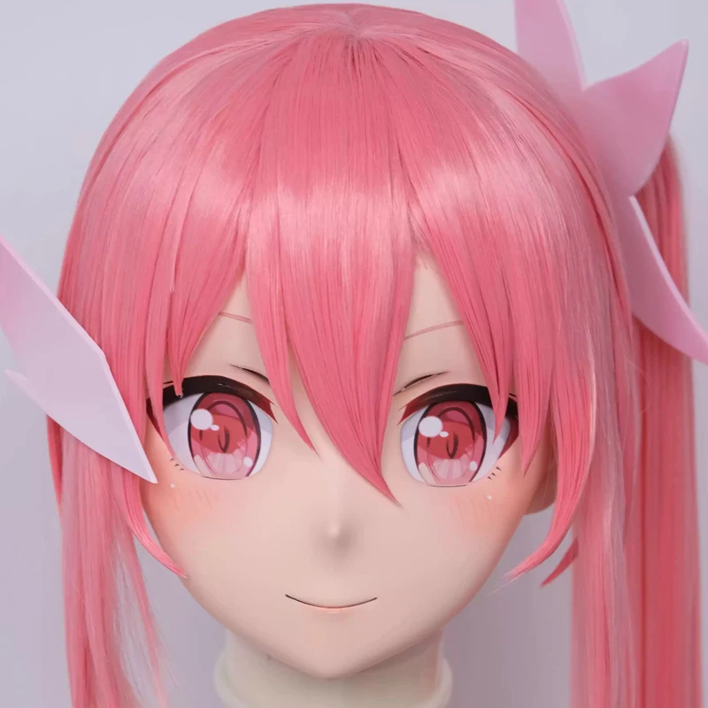 

(MEO093) Customize Handmade Full Head Lockable Crossdress Male to Female Japanese Cartoon Anime Game Character Kigurumi Mask