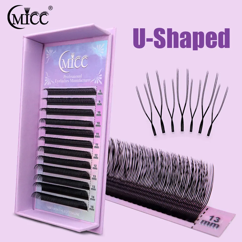 

0.07 U Shaped YY Parallel Flower Fake Eyelashes Cosplay Double Tips Lashes 2D YY Lashes Premade Fans Volume False Lash Makeup