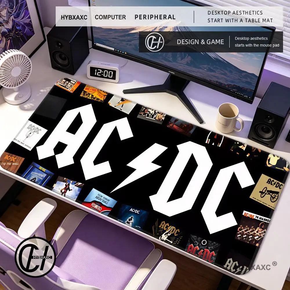 HYBXAXC A-ACDC Rock Band Mouse Pad RGB Backlit Mouse Pad Laptop Mouse Pad Laptop Gamer Computer Desk Gaming Accessories