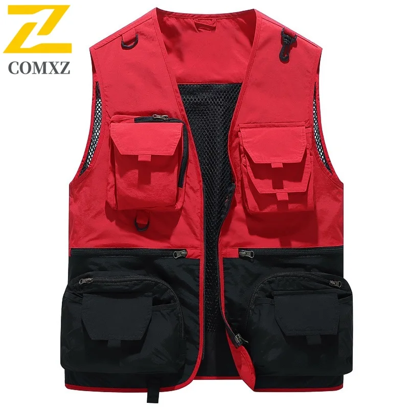 Men's Casual Vest Outdoor Multi Pocket Photography Fishing Lightweight Vests Utility Classics Spring And Autumn Baggy Waistcoat